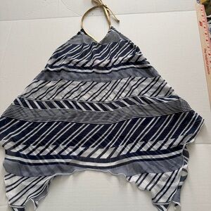 Tommy Bahama Navy & White Striped Halter Cover-Up